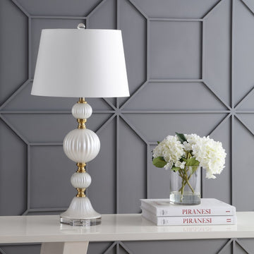 Maddie 30" Glass/Crystal LED Table Lamp - JONATHAN Y